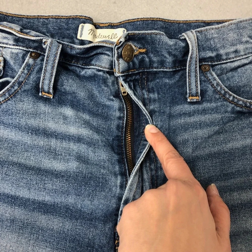 Madewell The Perfect Jean Short Womens 31 12 Cutoff Denim High Rise Festival